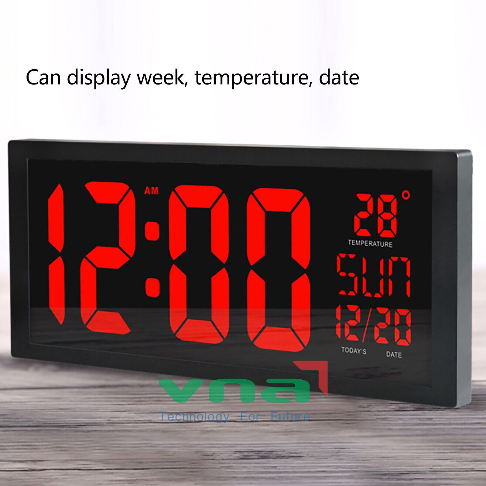 Đồng hồ có hiển thị nhiệt độ, tuần và ngày